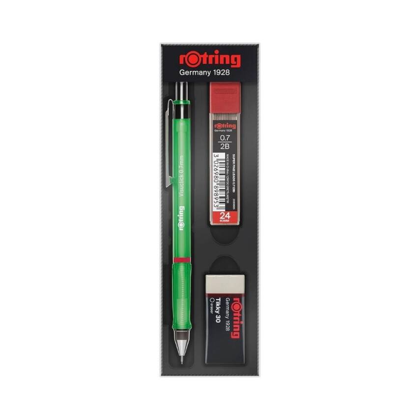 Rotring Visuclick Versatil Okul Seti, 0.7 mm, 3'lü Set, Yeşil - 1