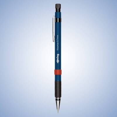 Rotring Visumax Versatil Kalem 0.7 mm, Kauçuk Tutuş, Silgili, Lacivert - 2