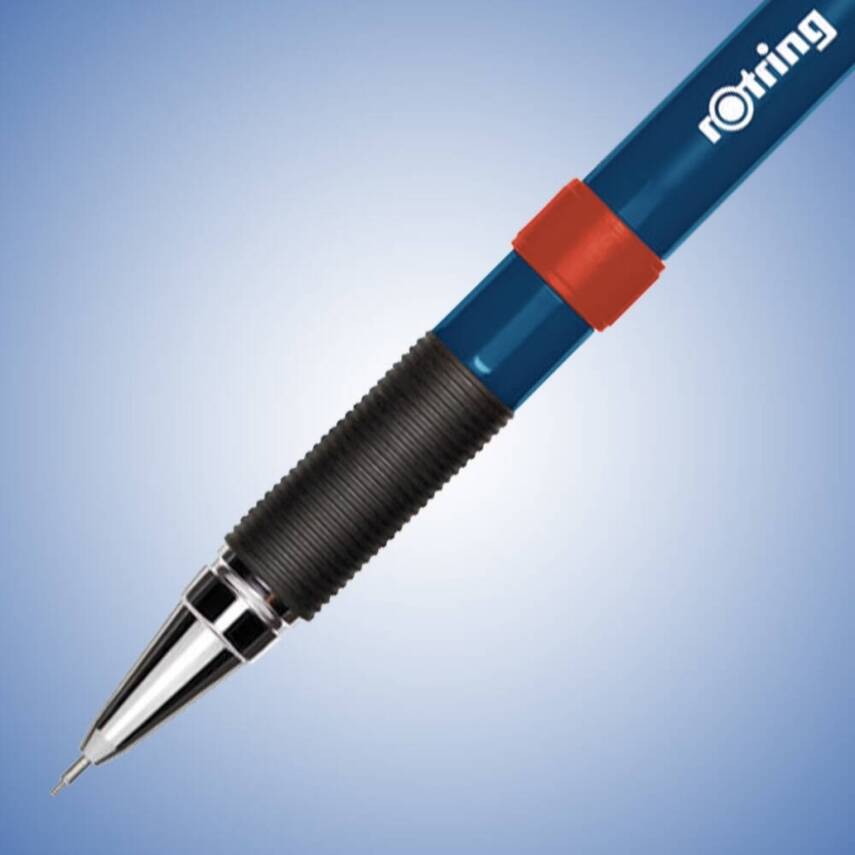 Rotring Visumax Versatil Kalem 0.7 mm, Kauçuk Tutuş, Silgili, Lacivert - 3