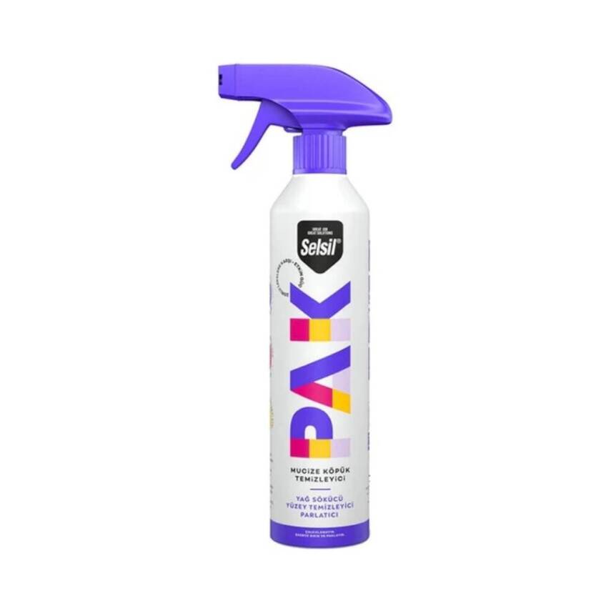 Selsil PAK Mucize Köpük Temizleyici, 500 ml, Sprey, Derin Temizlik - 1