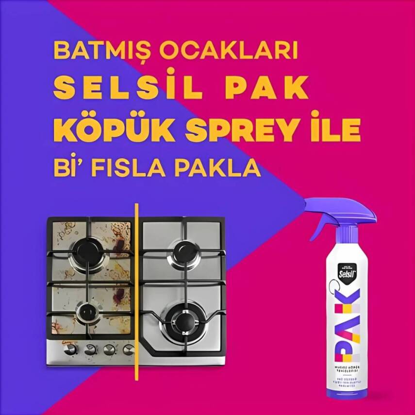 Selsil PAK Mucize Köpük Temizleyici, 500 ml, Sprey, Derin Temizlik - 6