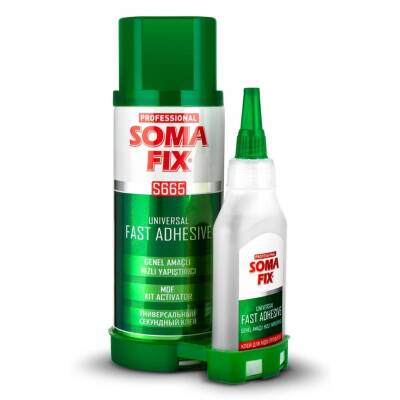 Soma Fix S663 Genel Amaçlı Hızlı Yapıştırıcı Seti, 200 ml + 50 gr - Soma Fix