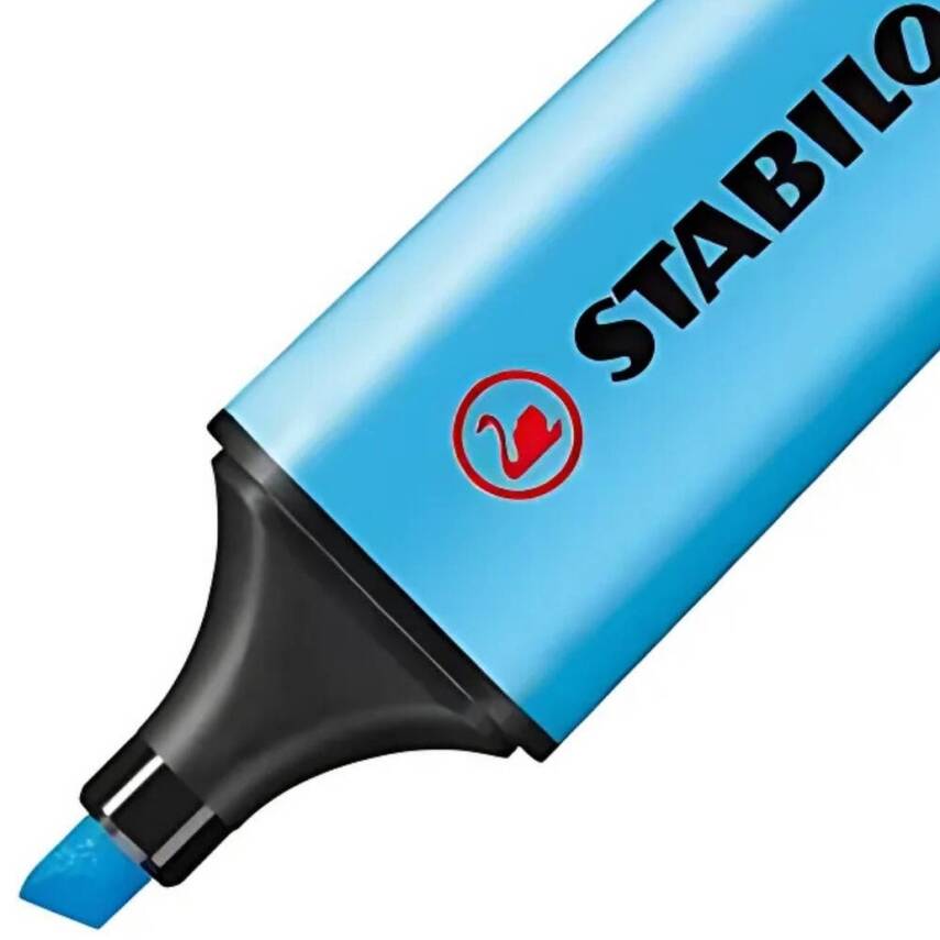 Stabilo Boss Fosforlu Kalem, 2-5 mm Uç, Su Bazlı Mürekkep, Mavi - 2