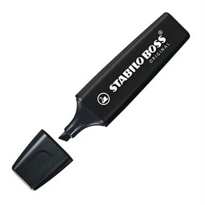 Stabilo Boss NatureCOLORS Fosforlu Kalem, Siyah, 2-5 mm Uç, Su Bazlı - Stabilo
