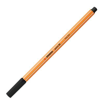 Stabilo Point 88 Fineliner Kalem, 0.4 mm Uç, Altıgen Tasarım, Siyah - Stabilo