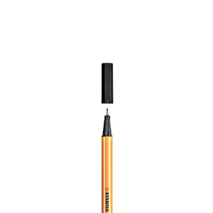 Stabilo Point 88 Fineliner Kalem, 0.4 mm Uç, Altıgen Tasarım, Siyah - 3