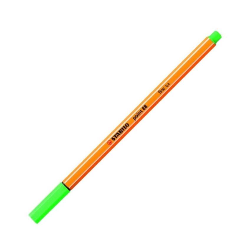 Stabilo Point 88 Fineliner Kalem, 0.4mm Uç, Metal Uçlu, Zümrüt Yeşili - 1