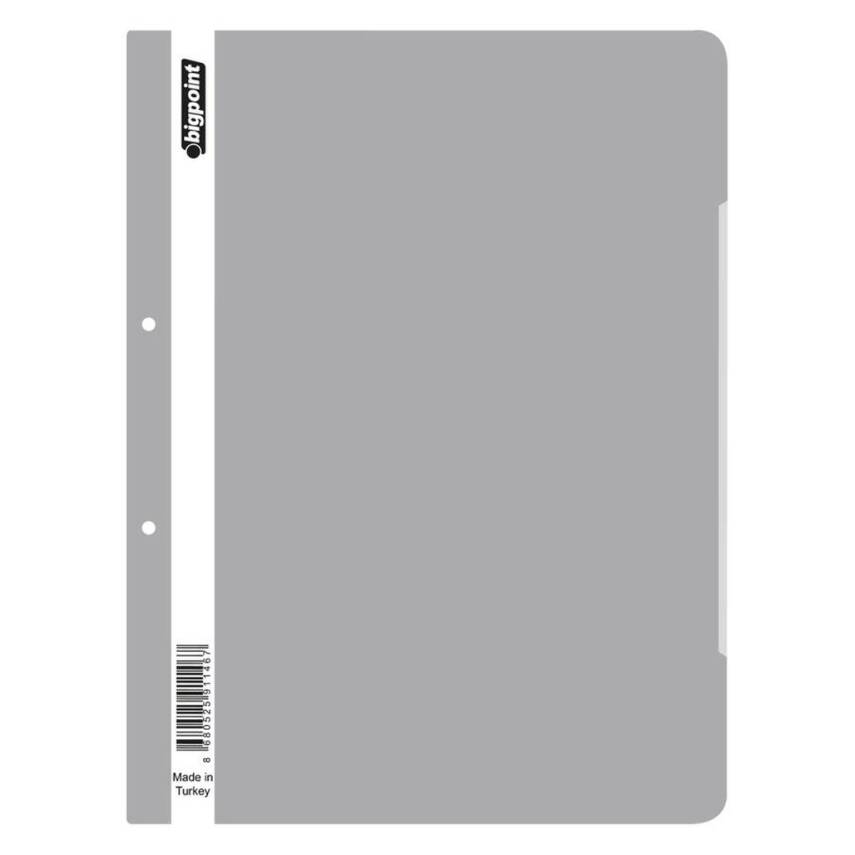 Bigpoint Telli Dosya, 50'li Paket, Kalın Kapaklı, A4, Metal Tel, Gri - 2