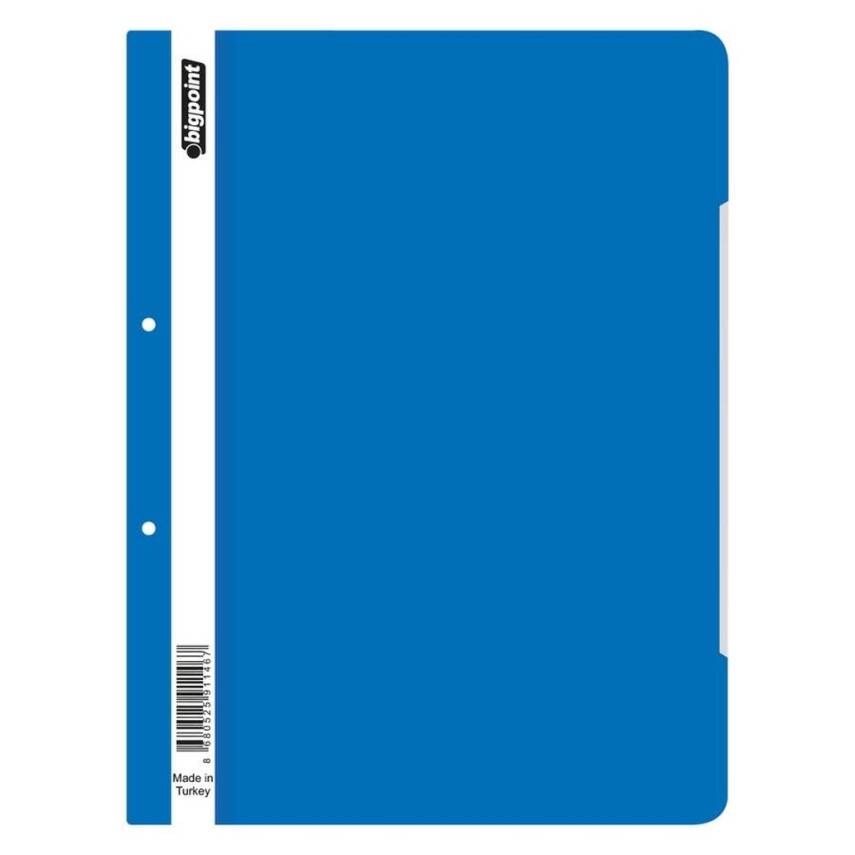 Bigpoint Telli Dosya, 50'li Paket, Kalın Kapaklı, A4, Metal Tel, Mavi - 2