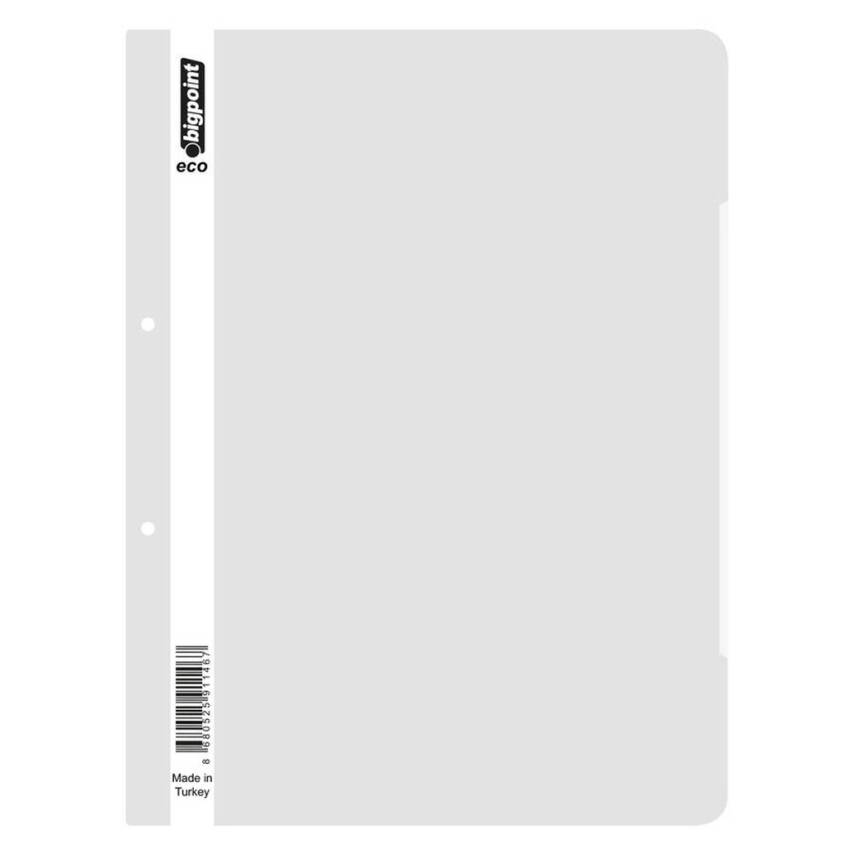 Bigpoint Telli Dosya, 50'li Paket, Standart, A4, Metal Tel, Beyaz - 1