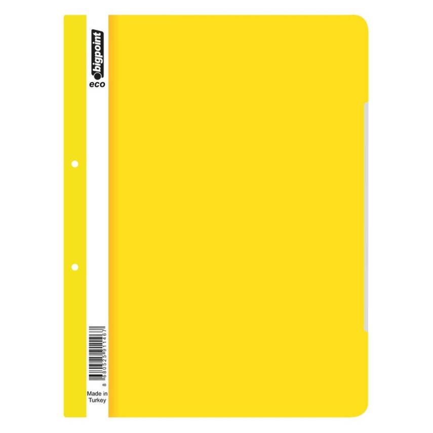Bigpoint Telli Dosya, 50'li Paket, Standart, A4, Metal Tel, Sarı - 1