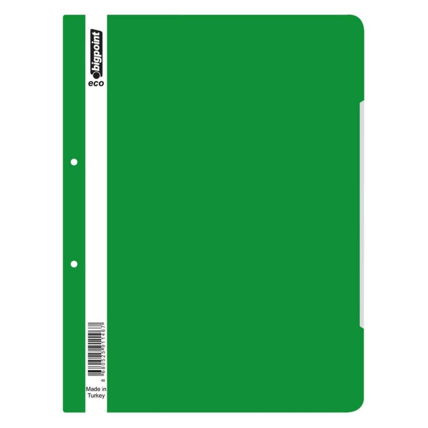Bigpoint Telli Dosya, 50'li Paket, Standart, A4, Metal Tel, Yeşil - 1