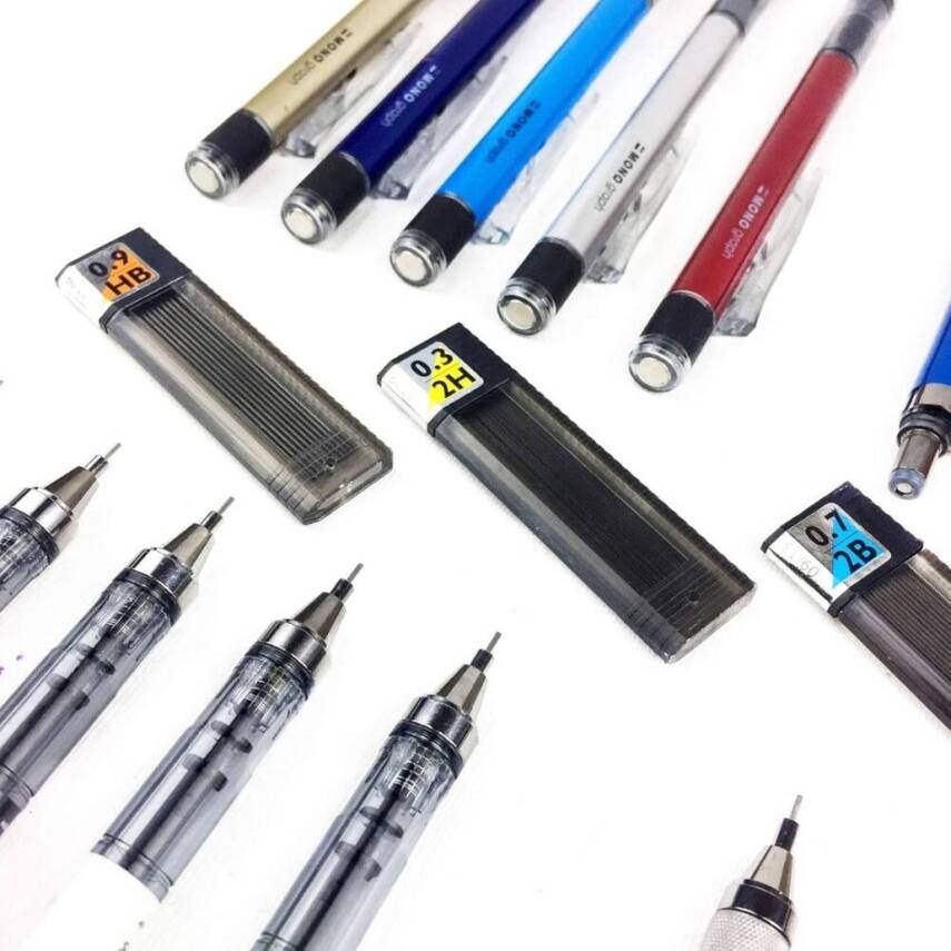 Tombow Min Mono Leaf 0.9mm HB Kalem Ucu, 12 Uçlu, Dayanıklı, Siyah - 5