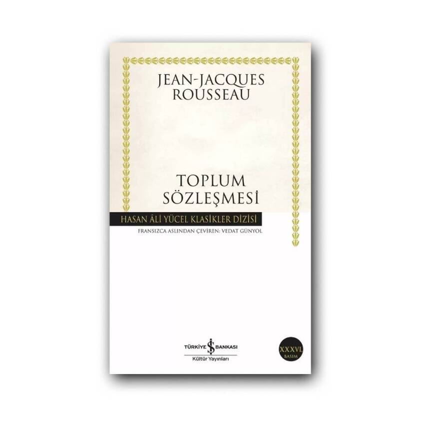 Toplum Sözleşmesi, Rousseau, Klasik Felsefe Eseri, Karton Kapak - 1
