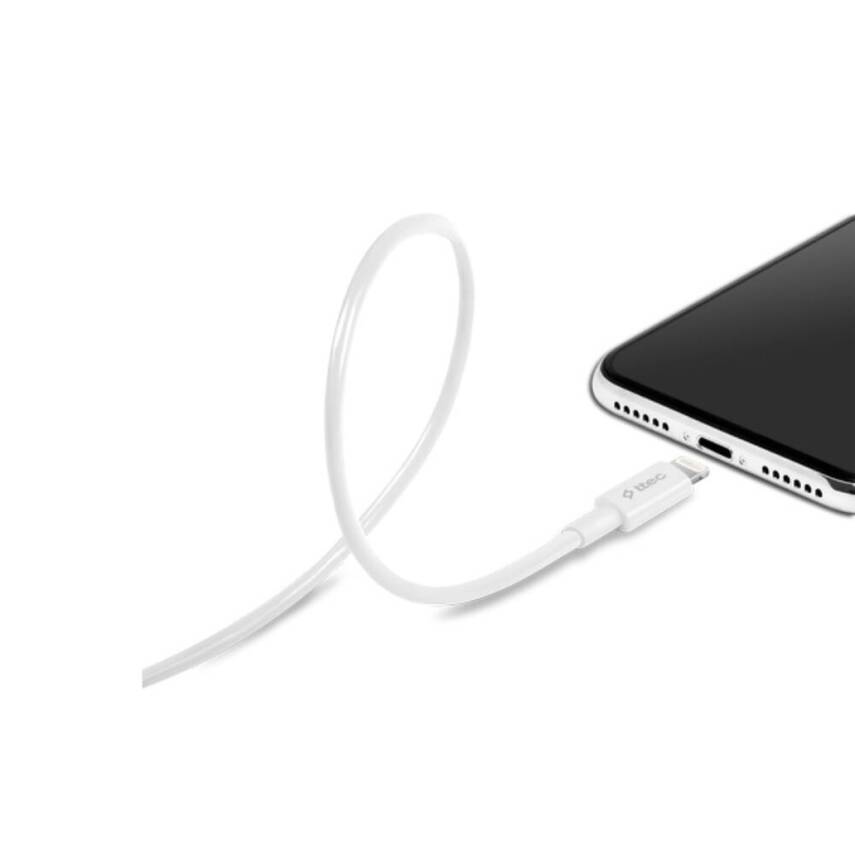 Ttec AlumiCable, Şarj Kablosu, USB-A - Lightning, 1 m, Beyaz - 5