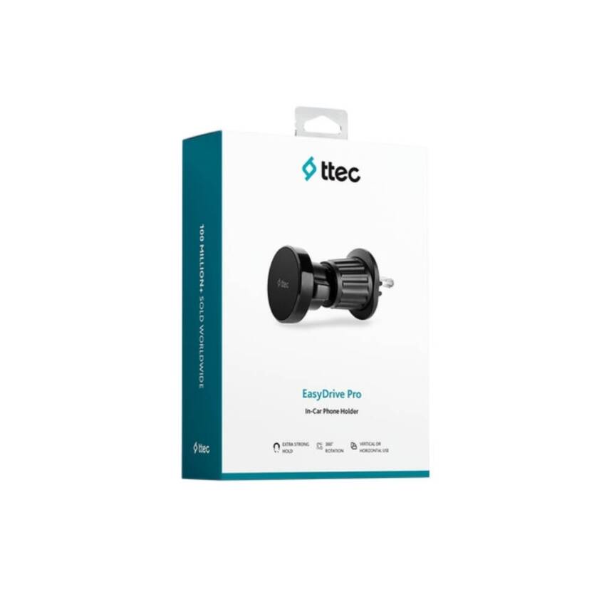 Ttec EasyDrive Pro Araç İçi Telefon Tutucu, Dönebilen Başlık, Siyah - 5