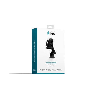 Ttec FlexGrip Comfort Araç İçi Telefon Tutucu, Siyah - 4
