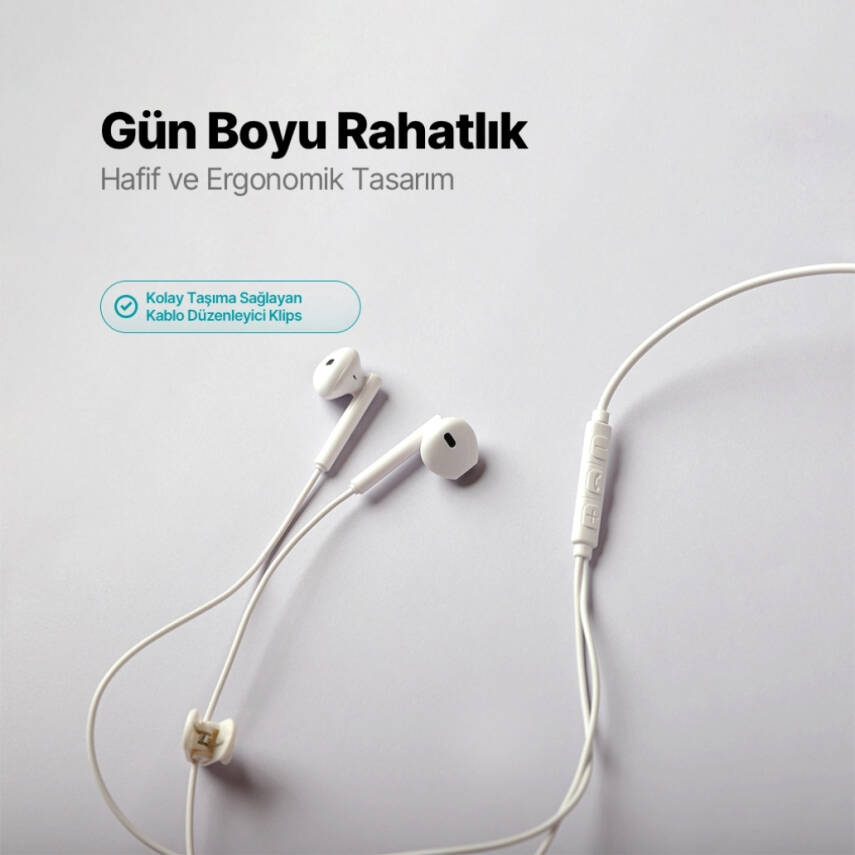 Ttec Rio 2 Kulakiçi Kulaklık, USB-C, Stereo Mikrofonlu, Beyaz - 6