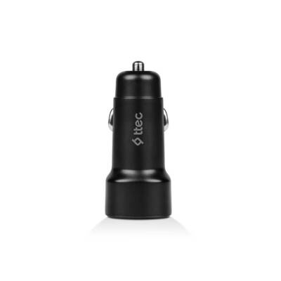 Ttec SmartCharger Araç Şarj Aleti, Trio Kablo, 2.4A, 12 W, Siyah - 3