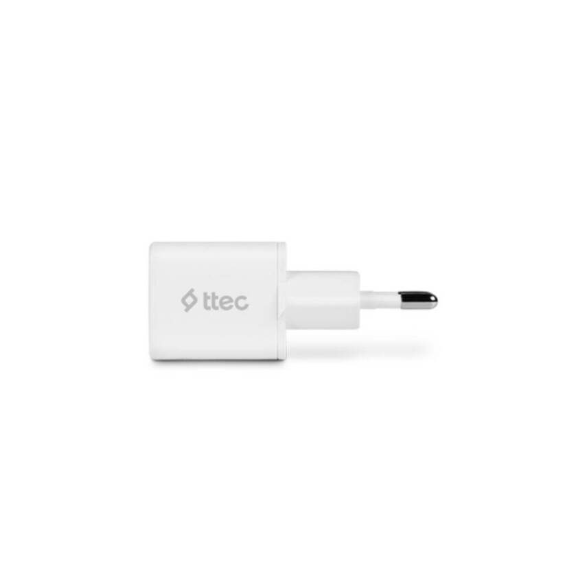 Ttec SmartCharger Seyahat Hızlı Şarj Aleti, GAN, 20 W, PD, Beyaz - 2