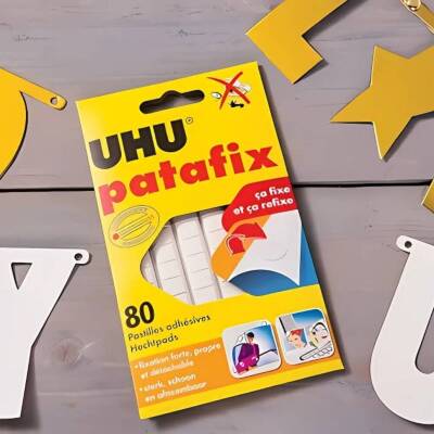 UHU Patafix Beyaz Yapışkan Hamur, 80 Adet, Tekrar Kullanılabilir - 4