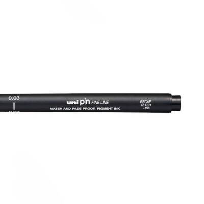 UNİ Pin 200 Teknik Çizim Kalemi, 0.03 mm Uç, Dayanıklı Mürekkep, Siyah - 3