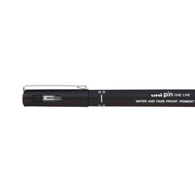 UNİ Pin 200 Teknik Çizim Kalemi, 0.5 mm Uç, Dayanıklı Mürekkep, Siyah - 2