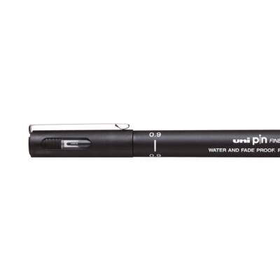 UNİ Pin 200 Teknik Çizim Kalemi, 0.9 mm Uç, Dayanıklı Mürekkep, Siyah - 2