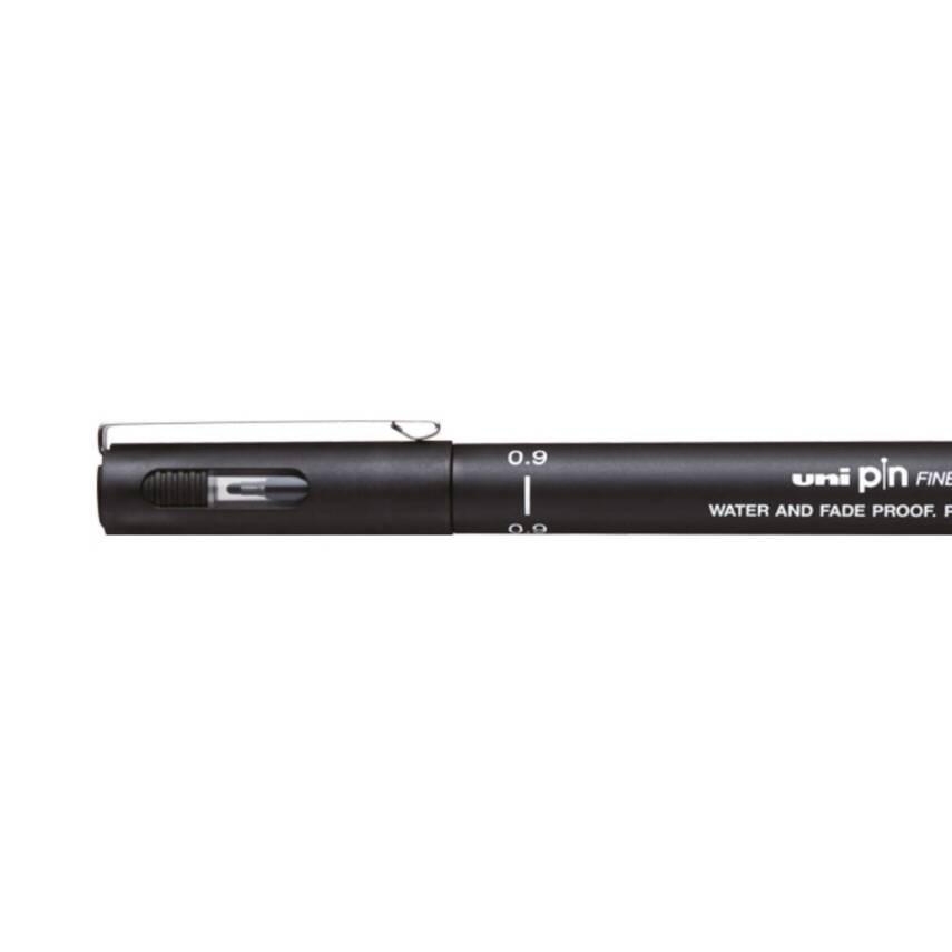 UNİ Pin 200 Teknik Çizim Kalemi, 0.9 mm Uç, Dayanıklı Mürekkep, Siyah - 2