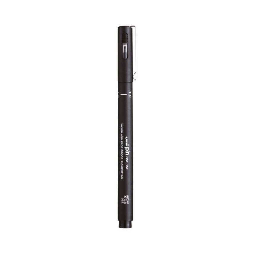 UNİ Pin 200 Teknik Çizim Kalemi, 1.2 mm Uç, Dayanıklı Mürekkep, Siyah - 1