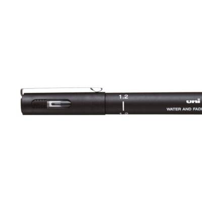 UNİ Pin 200 Teknik Çizim Kalemi, 1.2 mm Uç, Dayanıklı Mürekkep, Siyah - 2