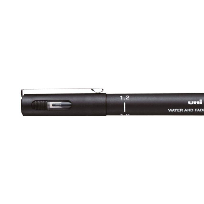 UNİ Pin 200 Teknik Çizim Kalemi, 1.2 mm Uç, Dayanıklı Mürekkep, Siyah - 2