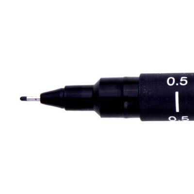 UNİ Pin 200 Teknik Çizim Kalem Seti, 5'li, Siyah, Dayanıklı Mürekkep - 7