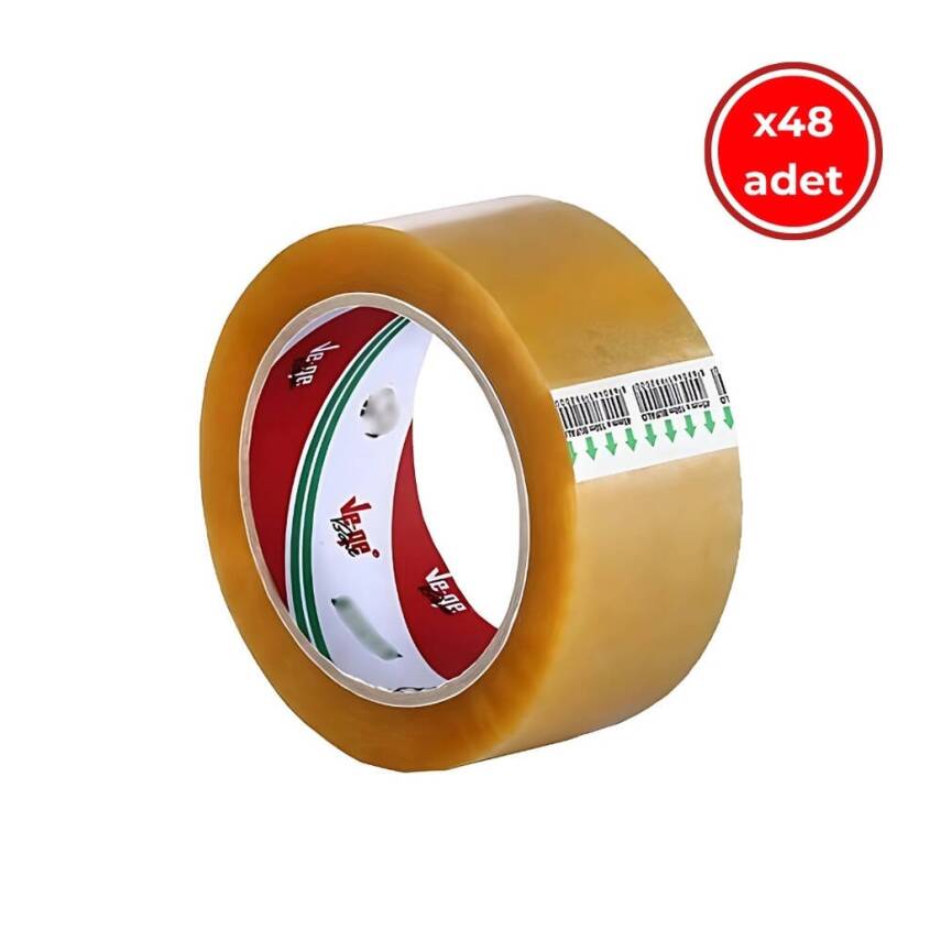 Ve-Ge Aslan Koli Bandı, 48 Adet, 45 mm x 100 m, Kahverengi, Hotmelt - 1