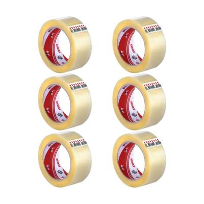 Ve-Ge Aslan Koli Bandı, 6 Adet, 45mm x 100m, Şeffaf, Hotmelt Yapışkan - 2
