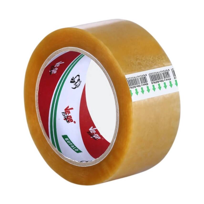 Ve-Ge Bufalo Koli Bandı, 45 mm x 40 m, Şeffaf, Su Bazlı Akrilik Tutkal - 1