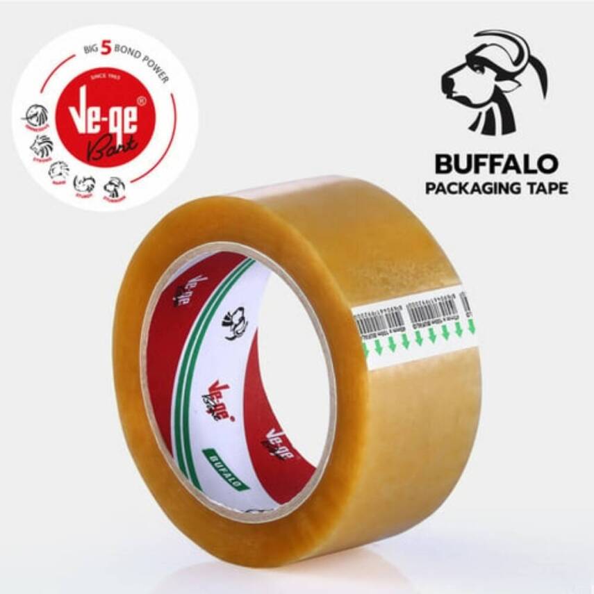 Ve-Ge Bufalo Koli Bandı, 6 Adet, 45 mm x 40m, Şeffaf, Su Bazlı Tutkal - 4
