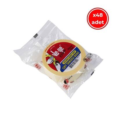 Ve-Ge Çift Taraflı Bant, 48 Adet, 36 mm x 25 m, İz Bırakmaz - 1