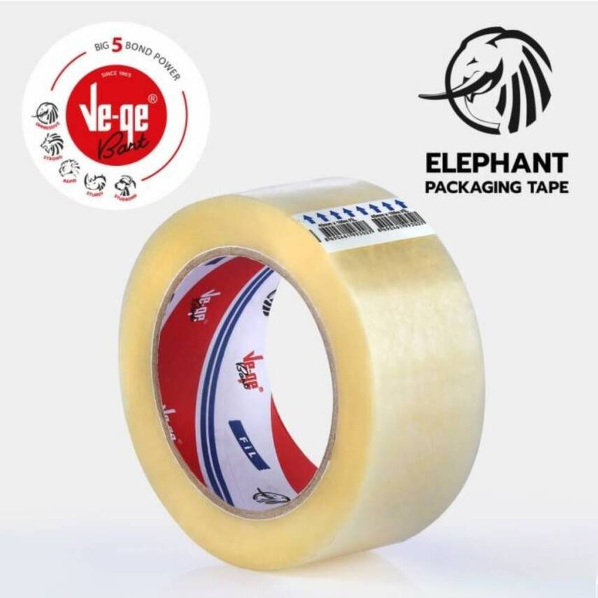 Ve-Ge Fil Koli Bandı, 48 Adet, 45 mm x 100 m, Şeffaf, Hotmelt Yapışkan - 4