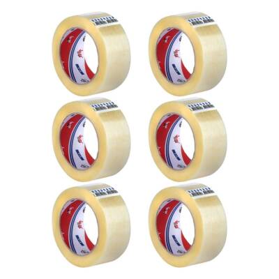 Ve-Ge Fil Koli Bandı, 6 Adet, 45 mm x 100 m, Şeffaf, Hotmelt Yapışkan - 2