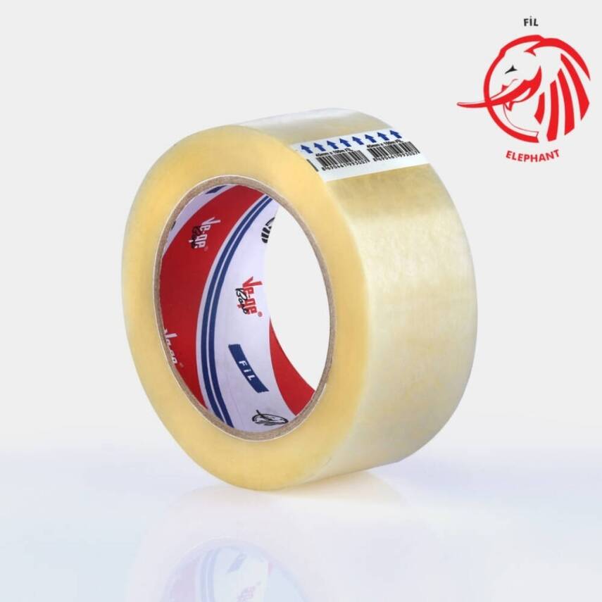Ve-Ge Fil Koli Bandı, 6 Adet, 45 mm x 100 m, Şeffaf, Hotmelt Yapışkan - 3