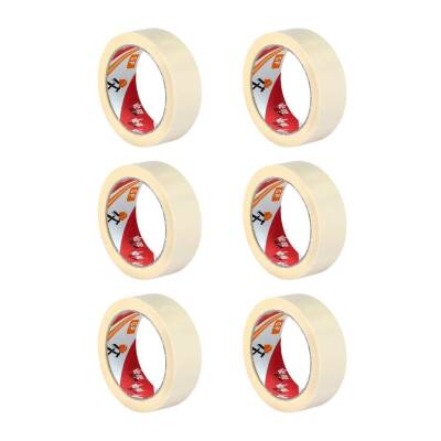 Ve-Ge GP Maskeleme Bandı, 6 Adet, 36 mm x 30 m, Bej, Krepe Kâğıt - 2