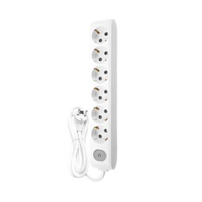 Viko Altılı Çoklu Priz, Anahtarlı, Uzatma Kablosu, 6lı, 3m, Beyaz - 1