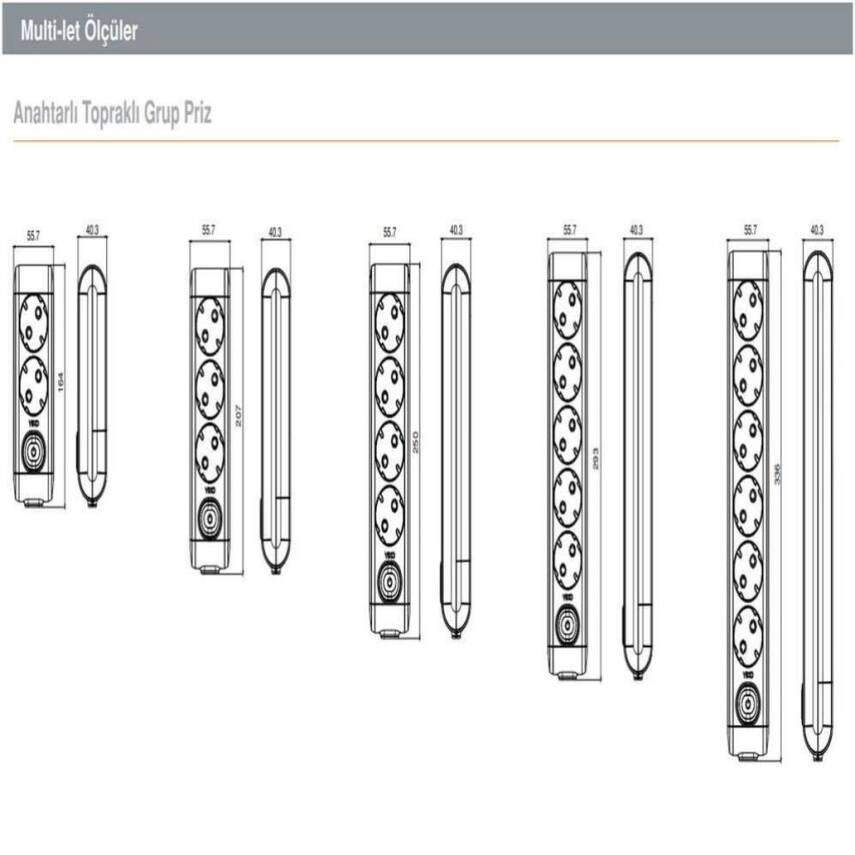 Viko Dörtlü Çoklu Priz, Anahtarlı, Uzatma Kablosu, 4lü, 2m, Beyaz - 4