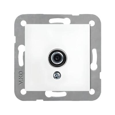 Viko Karre F Konnektörlü, Çerçevesiz, Şık ve Dayanıklı Tasarım, Beyaz - 1