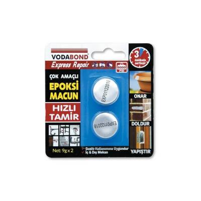 Vodabond 9gr*2 Epoxy Macun, İç ve Dış Mekan, Sualtı, Zımparalanabilir - Vodabond