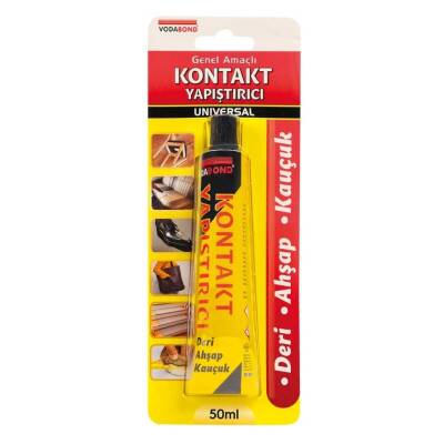 Vodabond Kontakt Yapıştırıcı, 50 ml, Deri, Ahşap, Kumaş, Güçlü Yapışma - Vodabond