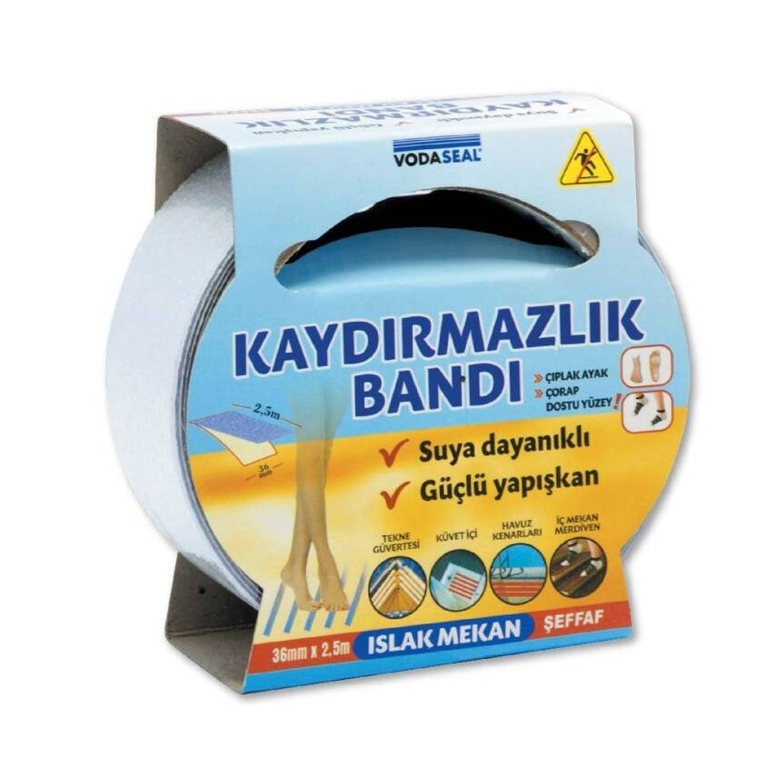 Vodaseal Islak Mekan Kaydırmazlık Bandı, 36mm x 2,5m, Suya Dayanıklı - 1