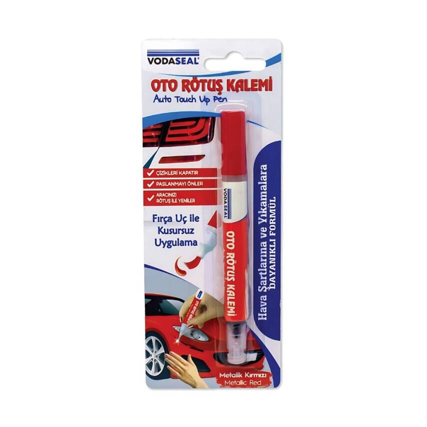 Vodaseal Oto Rötuş Kalemi, 5 ml, Kırmızı Metalik, Dayanıklı Fırça Uç - 1